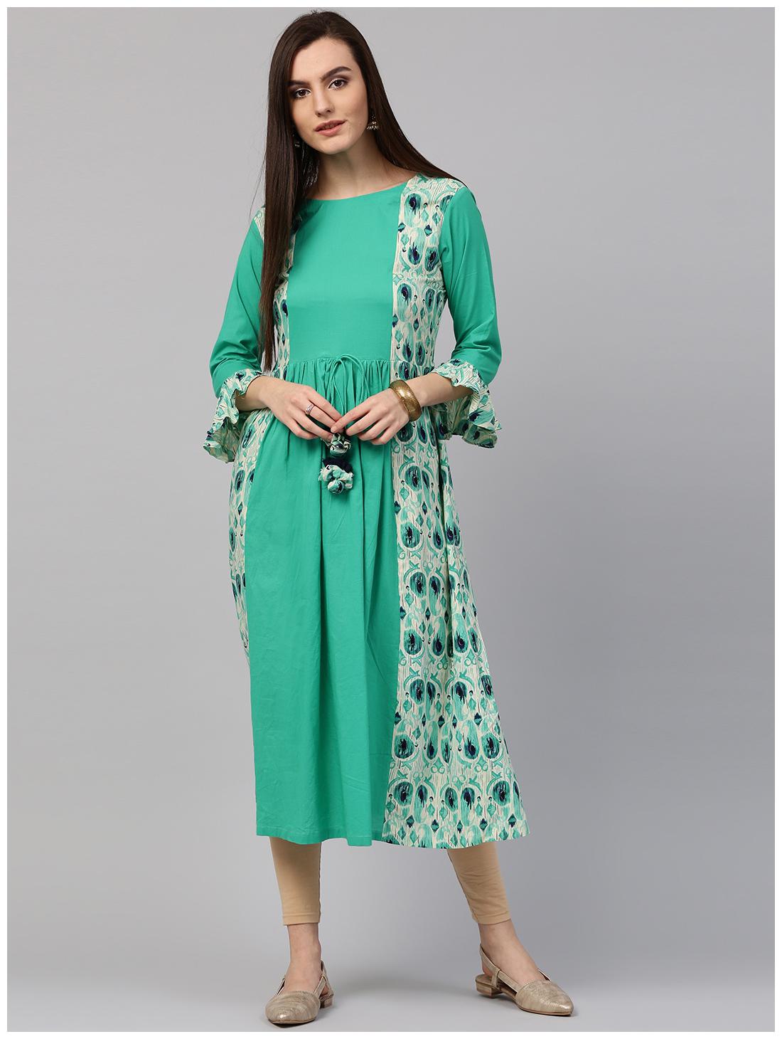 

Nayo Women Blue Printed Anarkali Kurta