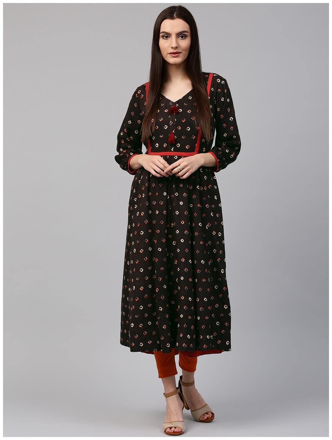 

Nayo Women Black Printed Anarkali Kurta
