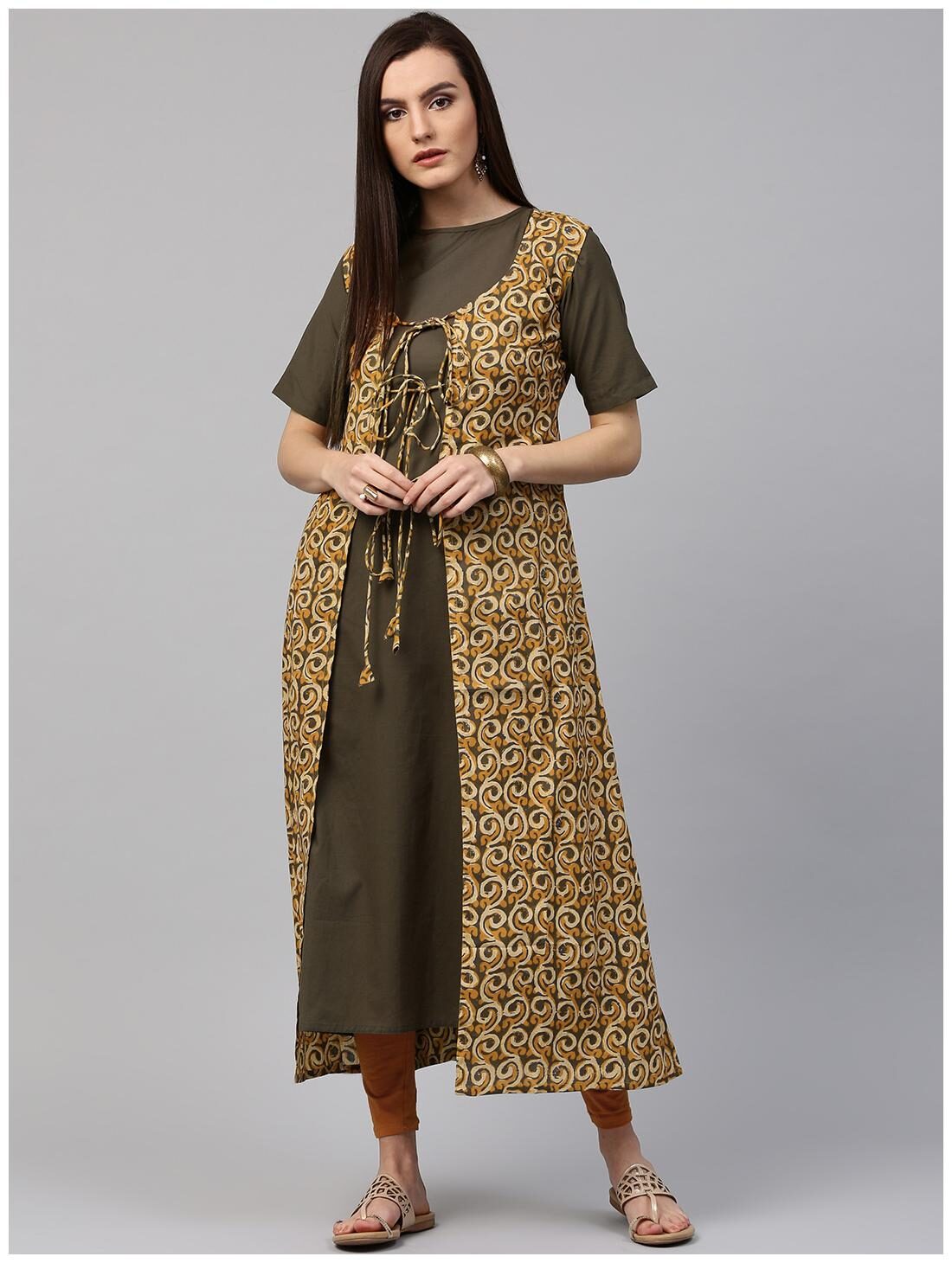 

Nayo Women Multi Printed Layered Kurta