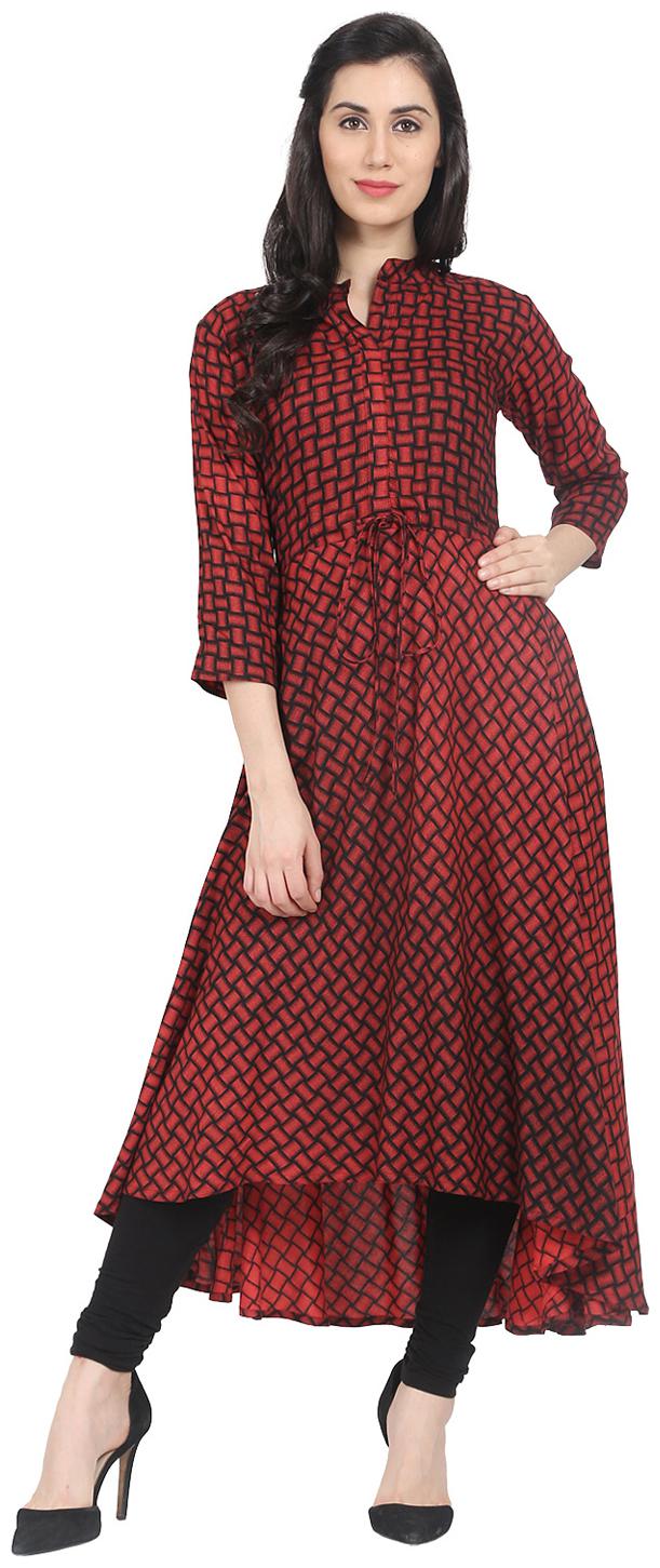 

Nayo Women Brown Printed Anarkali Kurta