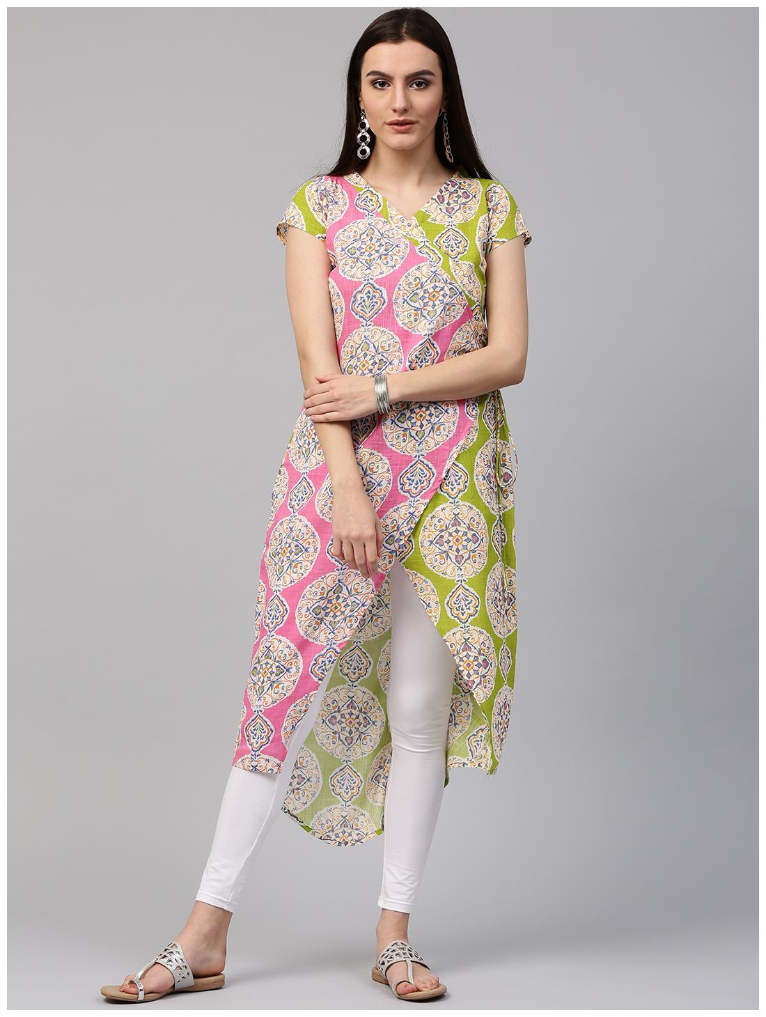 

Nayo Women Multi Printed Assymetrical Kurta