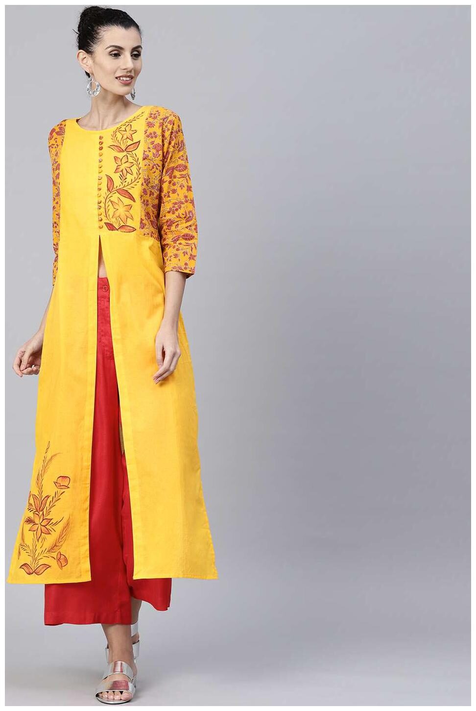 

Nayo Women Multi Printed Straight Kurta