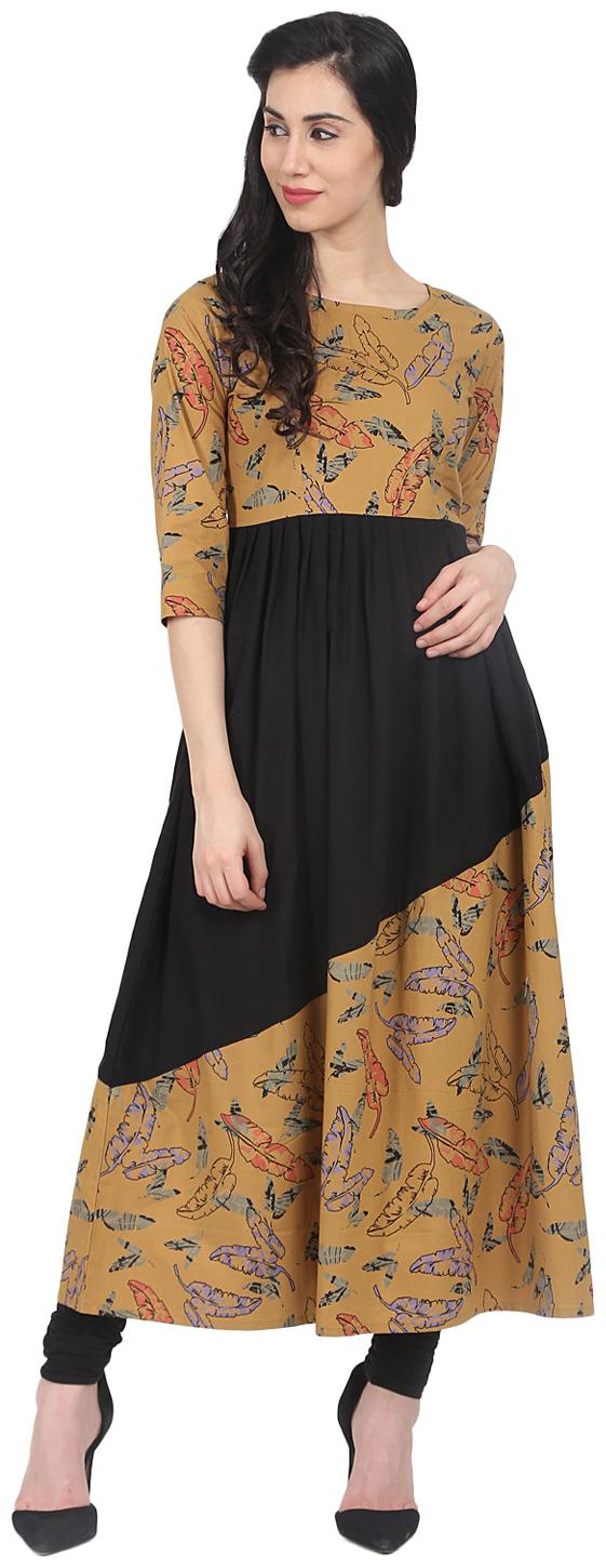

Nayo Women Black Printed Anarkali Kurta