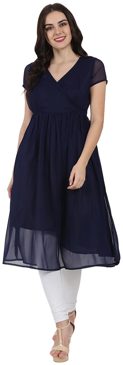 

Nayo Women Blue Solid Anarkali Kurta