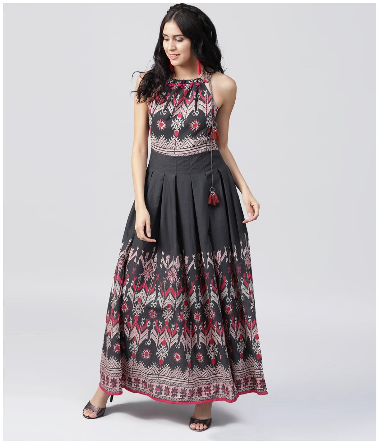 

Nayo Women Blue Printed Anarkali Kurta