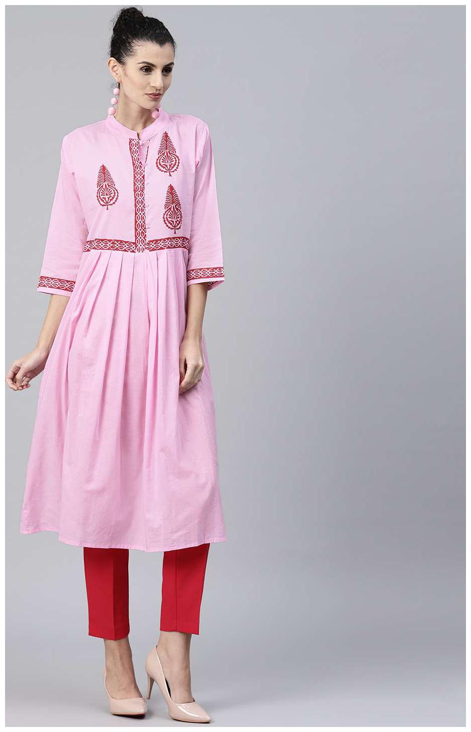 

Nayo Women Pink Printed Anarkali Kurta