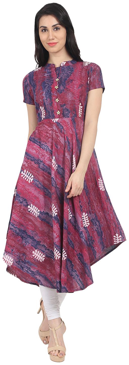 

Nayo Women Pink Printed Anarkali Kurta
