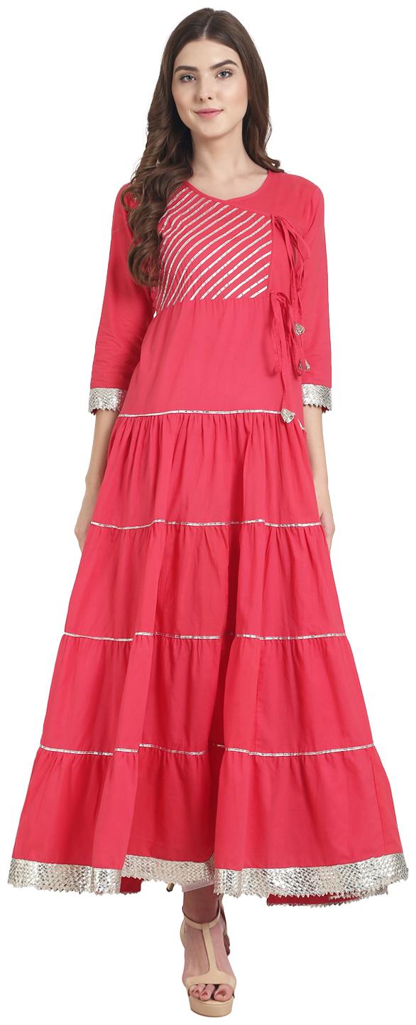 

Nayo Women Red Solid Anarkali Kurta