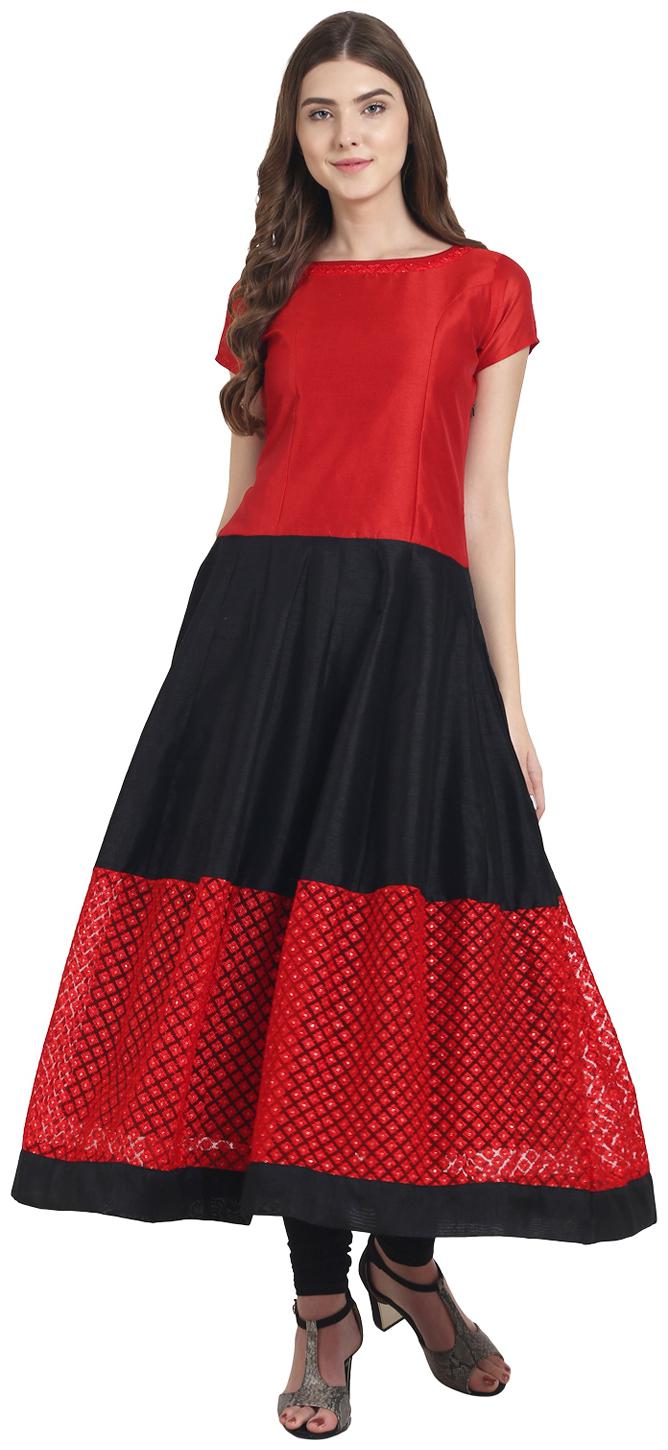 

Nayo Women Red Printed Anarkali Kurta