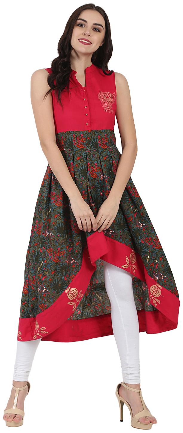 

Nayo Women Green Printed Anarkali Kurta