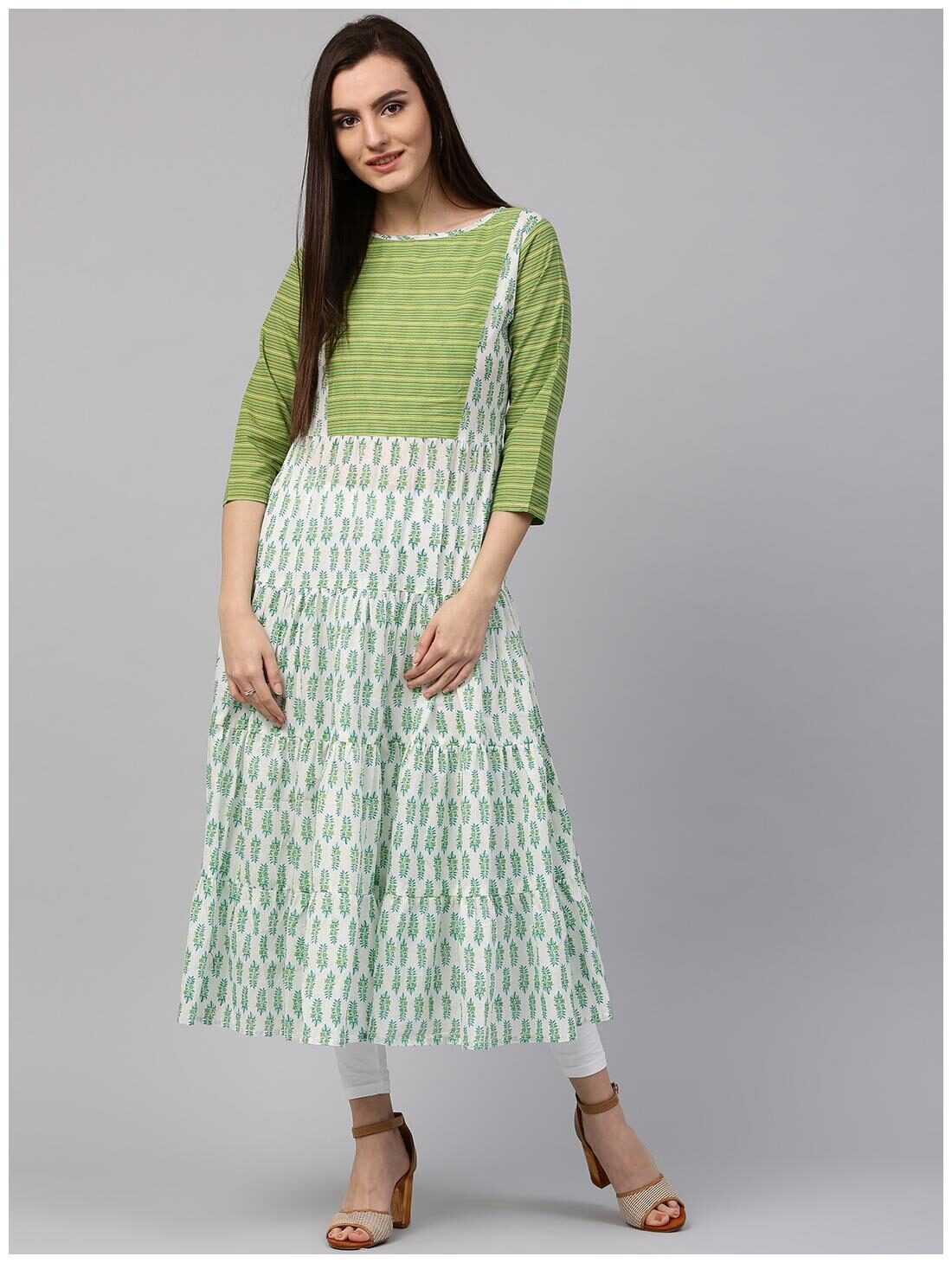 

Nayo Women Green Printed Anarkali Kurta