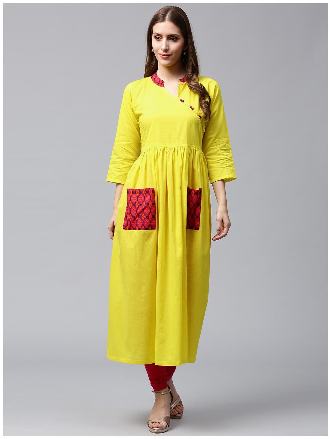 

Nayo Women Yellow Solid Anarkali Kurti