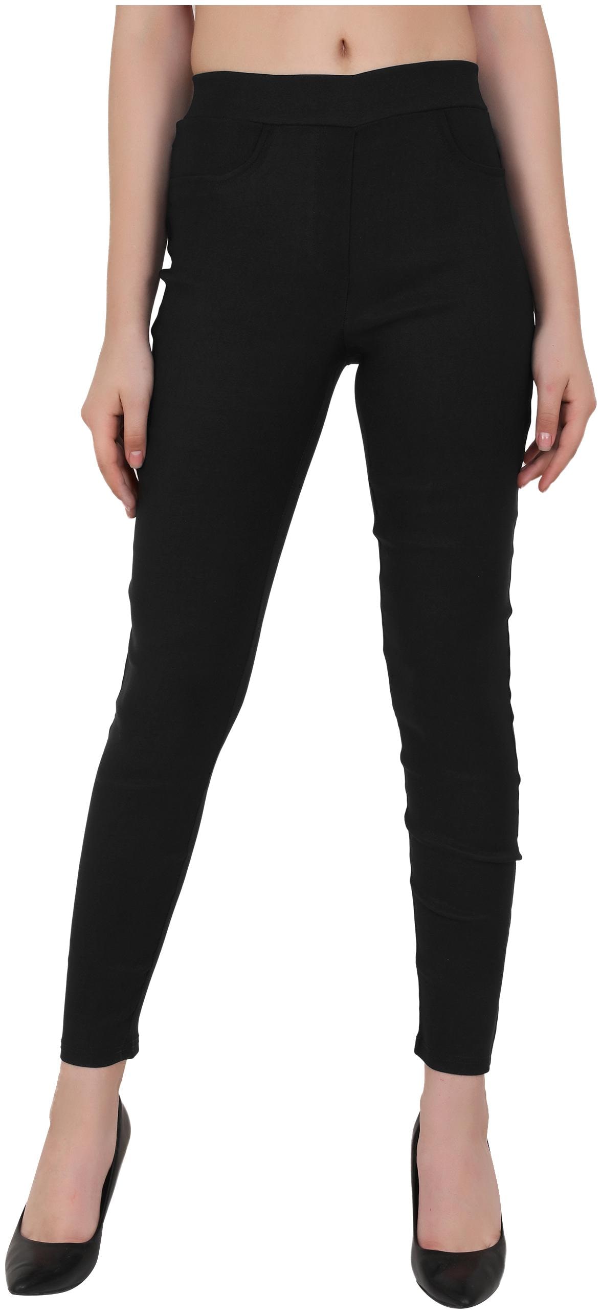 

ND R Women Lycra Solid Black Jegging