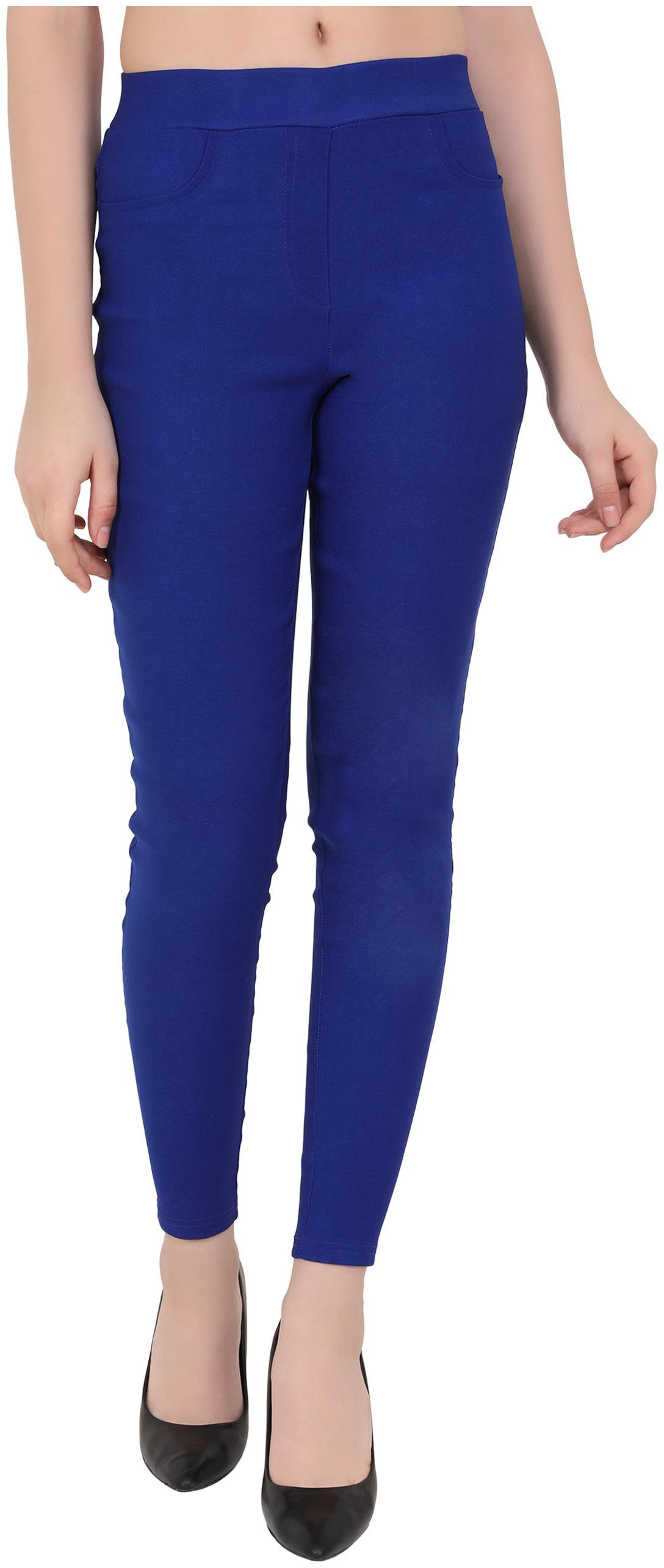 

ND R Women Lycra Solid Blue Jegging