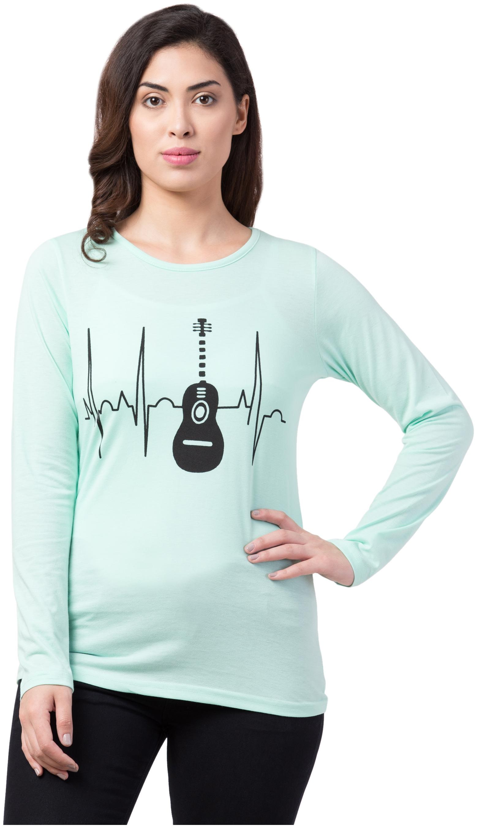 

Neelja Women Blue Regular fit Round neck Blended T shirt