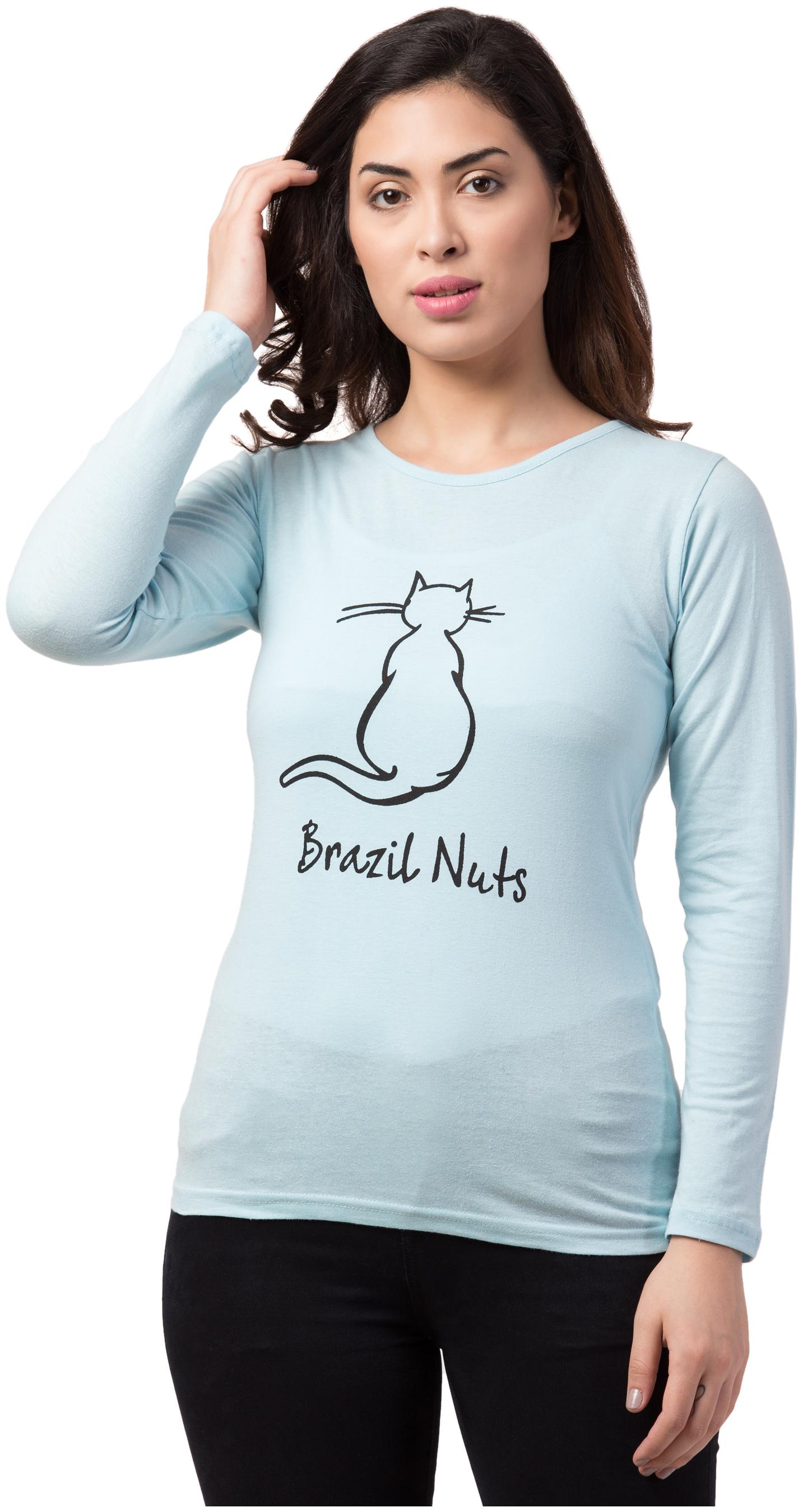 

Neelja Women Blue Regular fit Round neck Blended T shirt