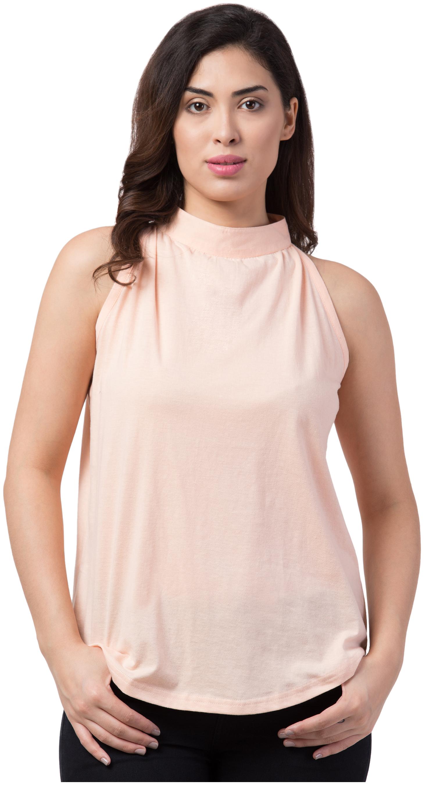 

Neelja Women Solid Regular top - Peach