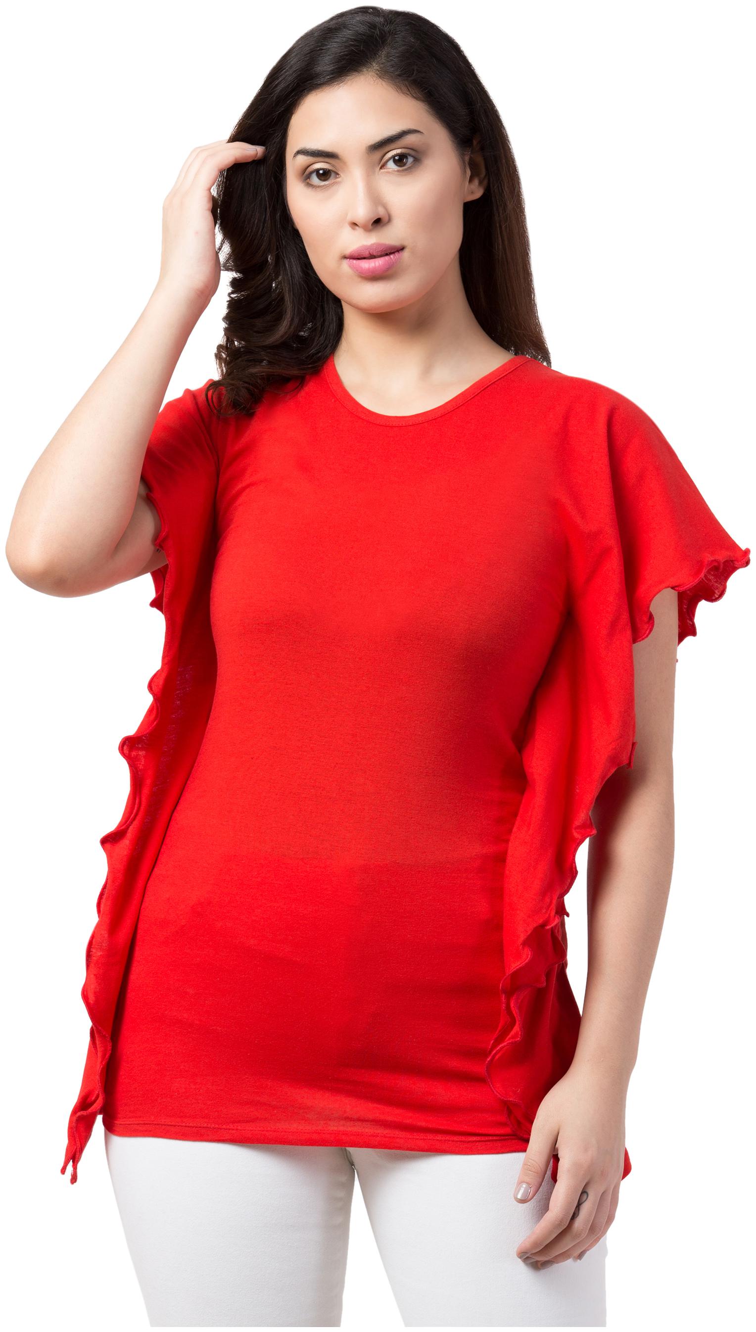 

Neelja Women Solid Regular top - Red
