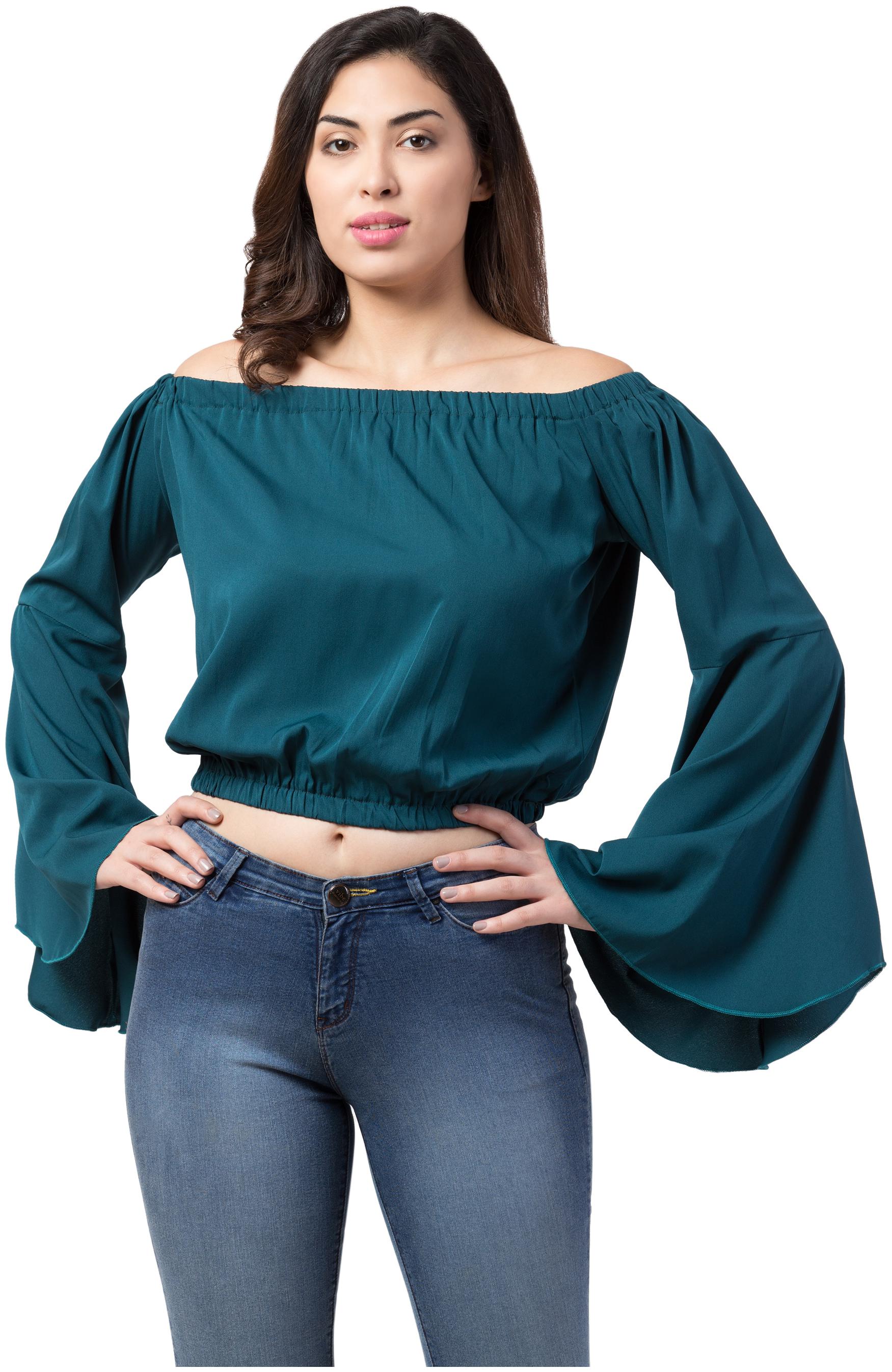 

Neelja Women Solid Regular top - Green