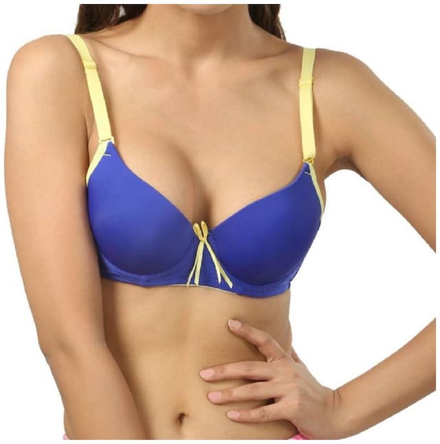 Neon Ultra Fit Underwire T-Shirt Bra , Color - Blue