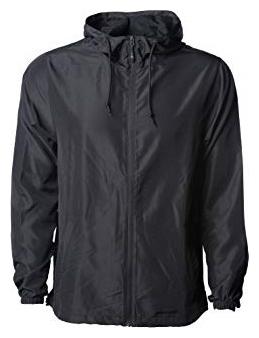 

Nephra Men Nylon Windcheater With Hood Black