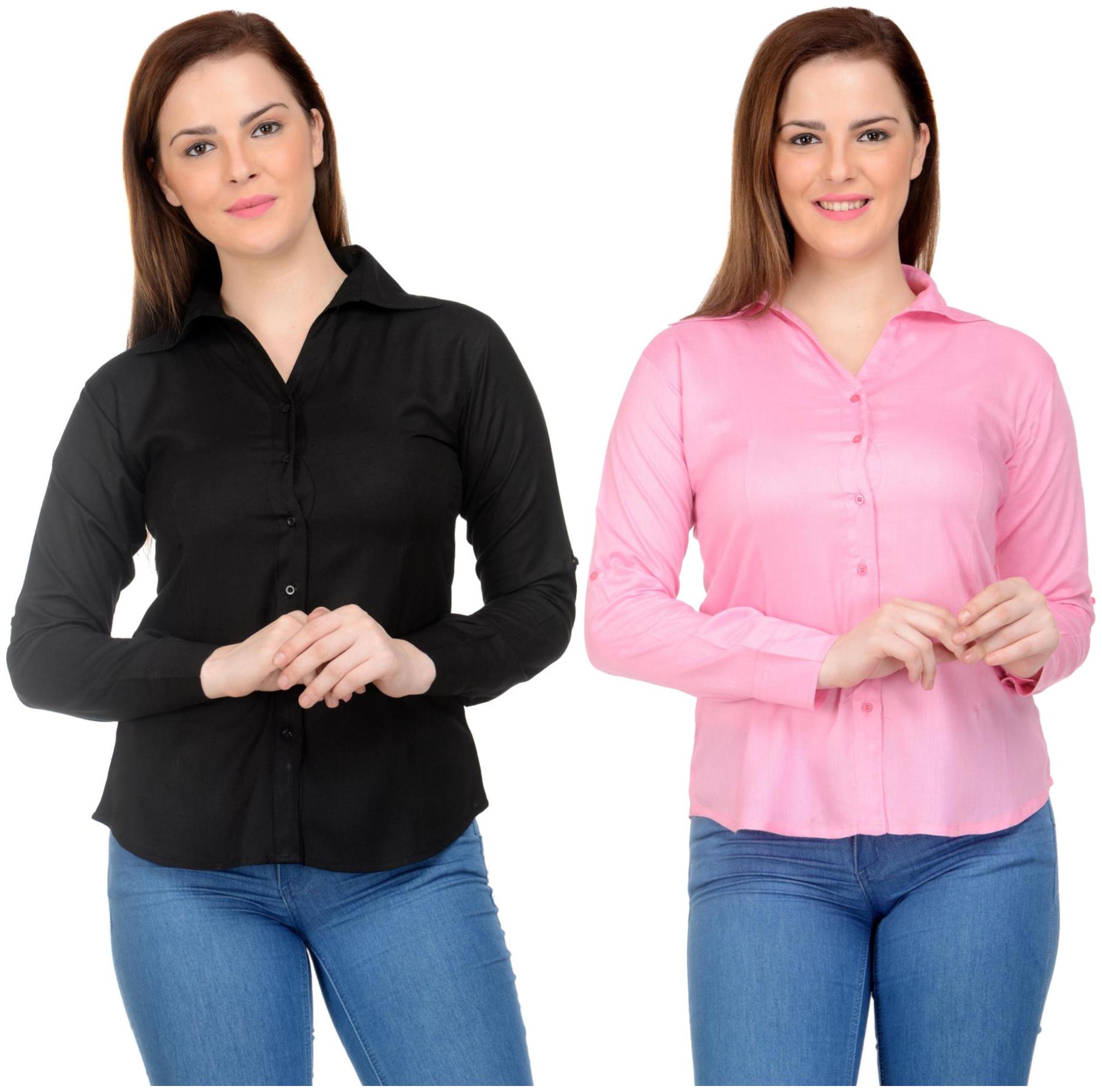 

Neuvin Women Multi Solid Regular Fit Shirt