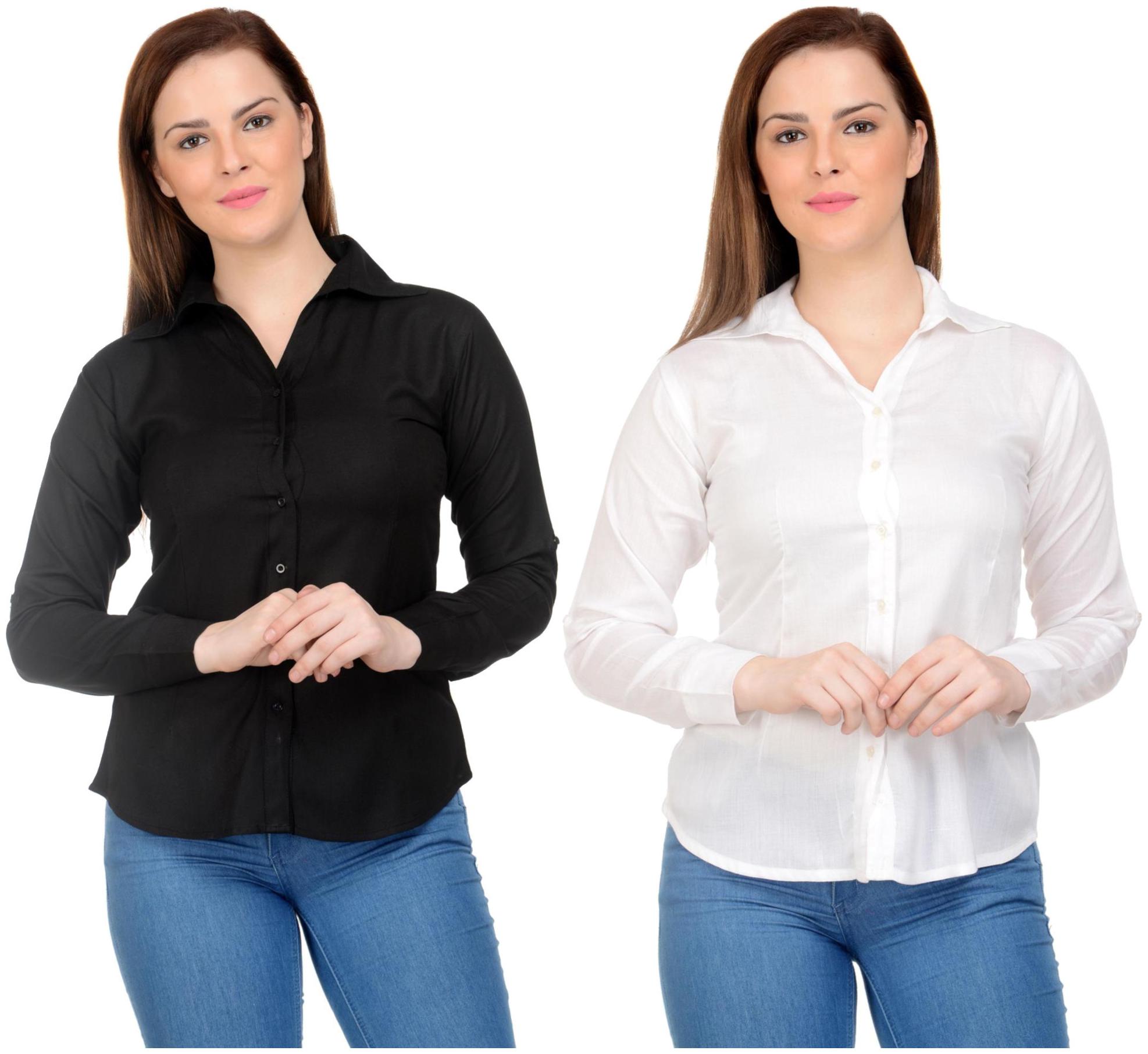 

Neuvin Women Multi Solid Regular Fit Shirt