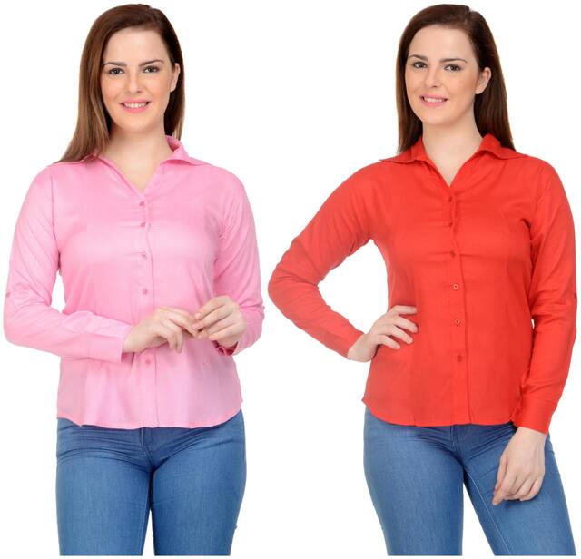 Neuvin Women Multi Solid Regular Fit Shirt