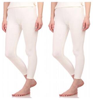 Neva Women Blended Thermal bottom - White