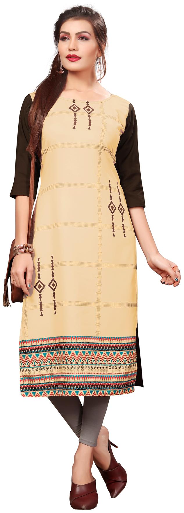 

NEW ETHNIC 4 YOU Women Multi Printed Straight Kurti