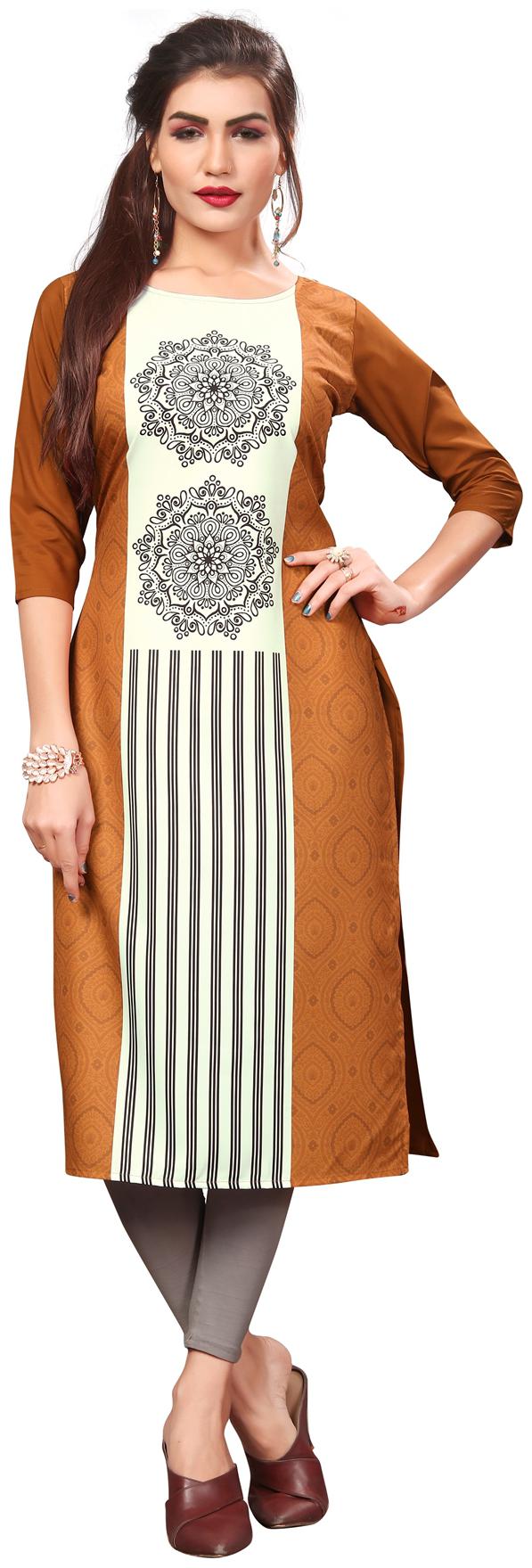 

NEW ETHNIC 4 YOU Women Multi Printed Straight Kurti
