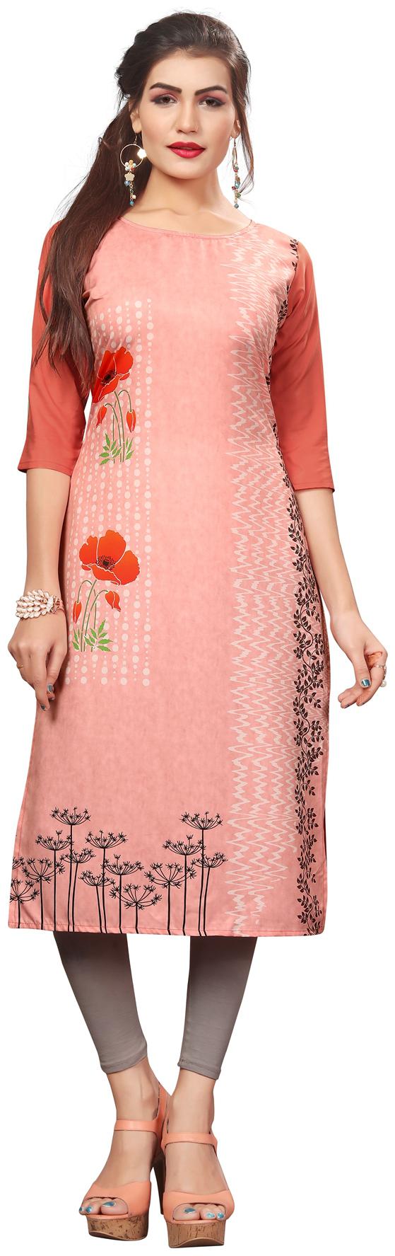 

NEW ETHNIC 4 YOU Women Multi Floral Straight Kurti