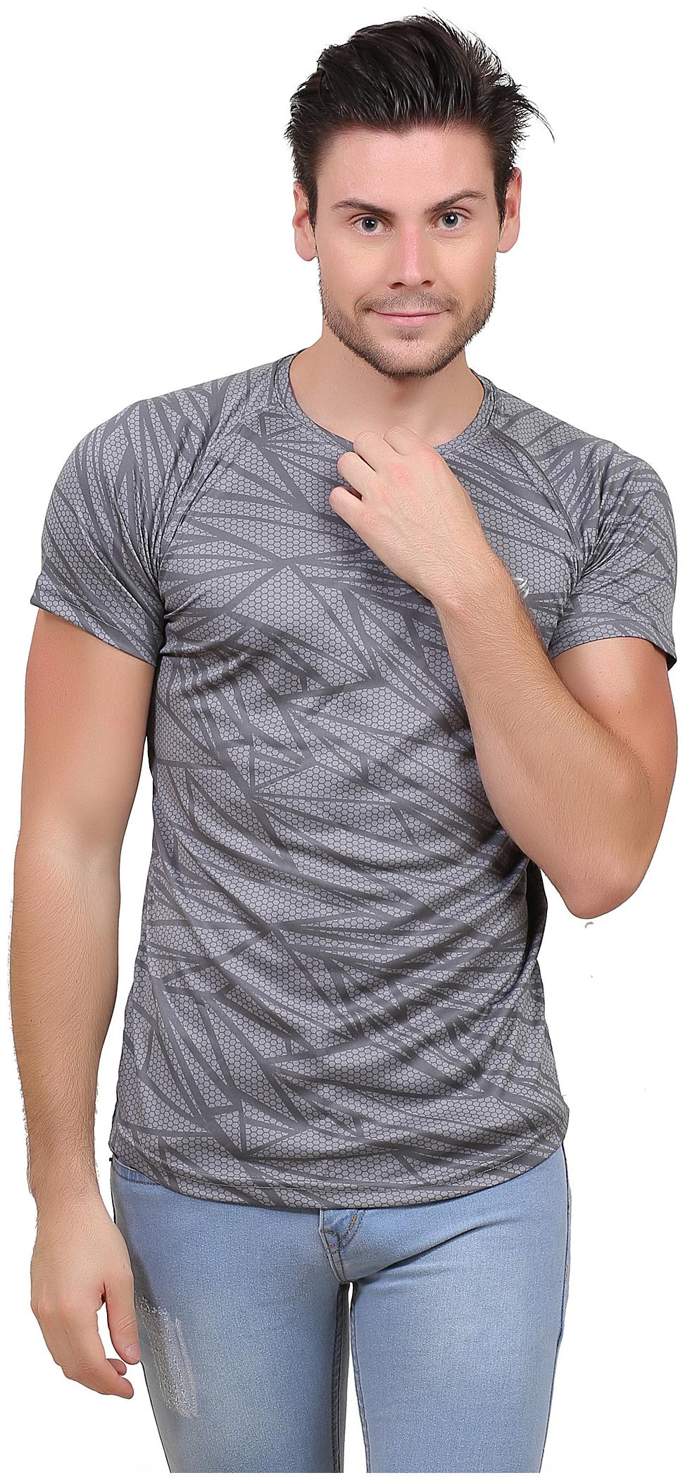 

ZEOLIX Men Grey Regular fit Polyester Round neck T-Shirt - Pack Of 1
