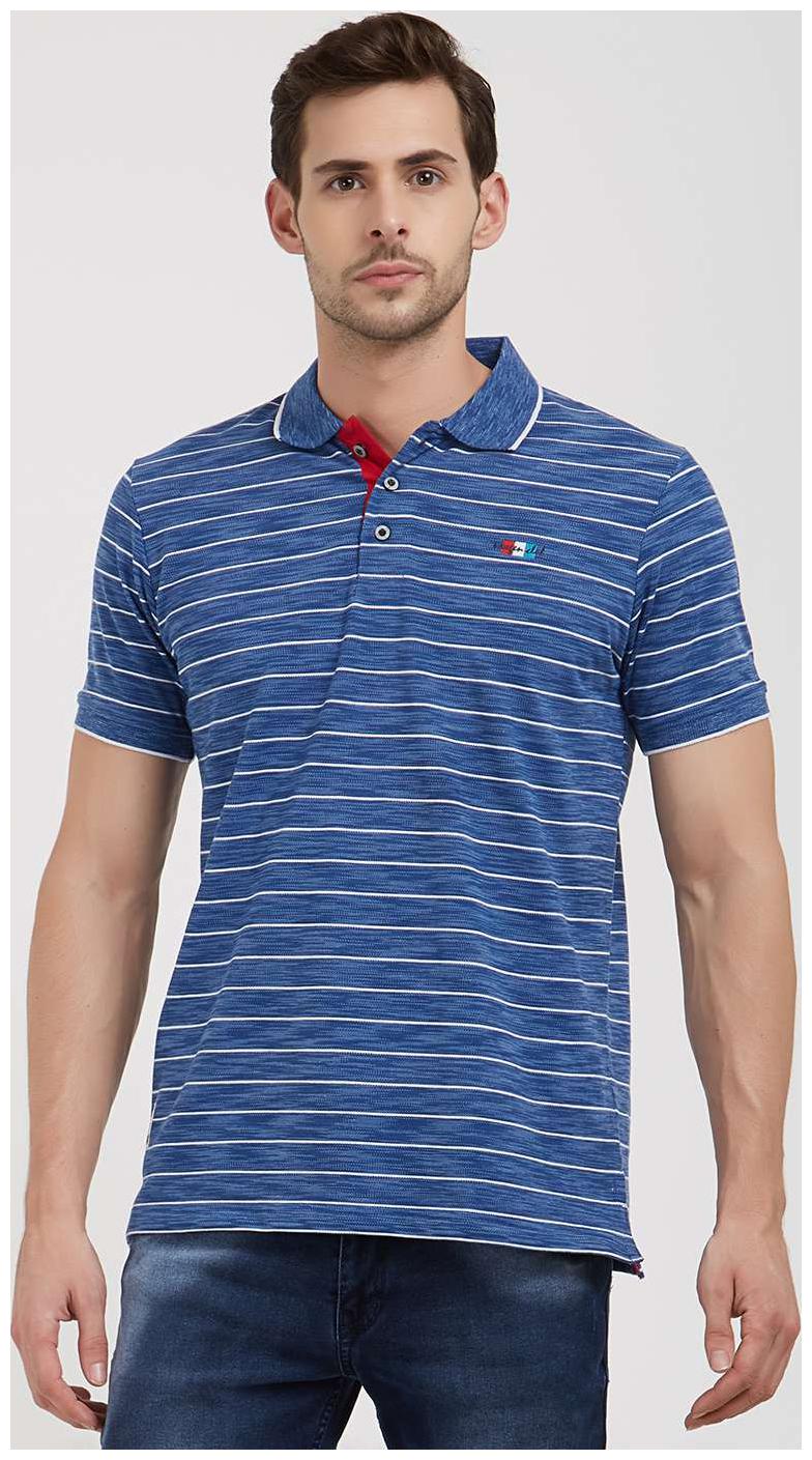 

Nexgen Club Men Blue Regular fit Cotton Polo collar T-Shirt - Pack Of 1