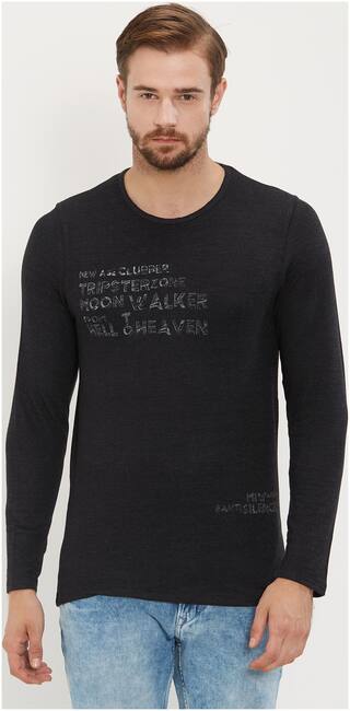 NEXGEN CLUB Mens SLIM FIT Black T-SHIRT