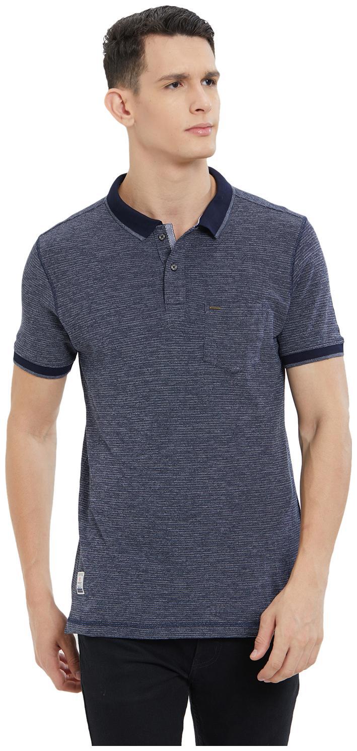 

Nexgen Club Men Blue Slim fit Cotton Polo collar T-Shirt - Pack Of 1
