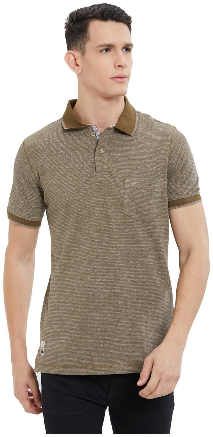 

Nexgen Club Men Brown Slim fit Cotton Polo collar T-Shirt - Pack Of 1