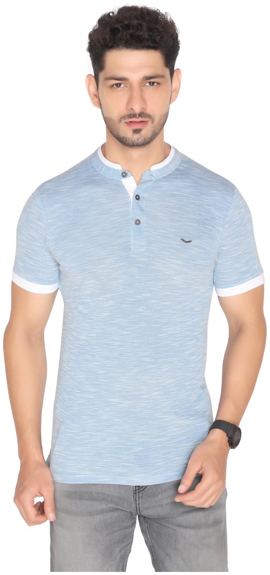 

Nexgen Club Men Blue Regular fit Polyester Henley neck T-Shirt - Pack Of 1