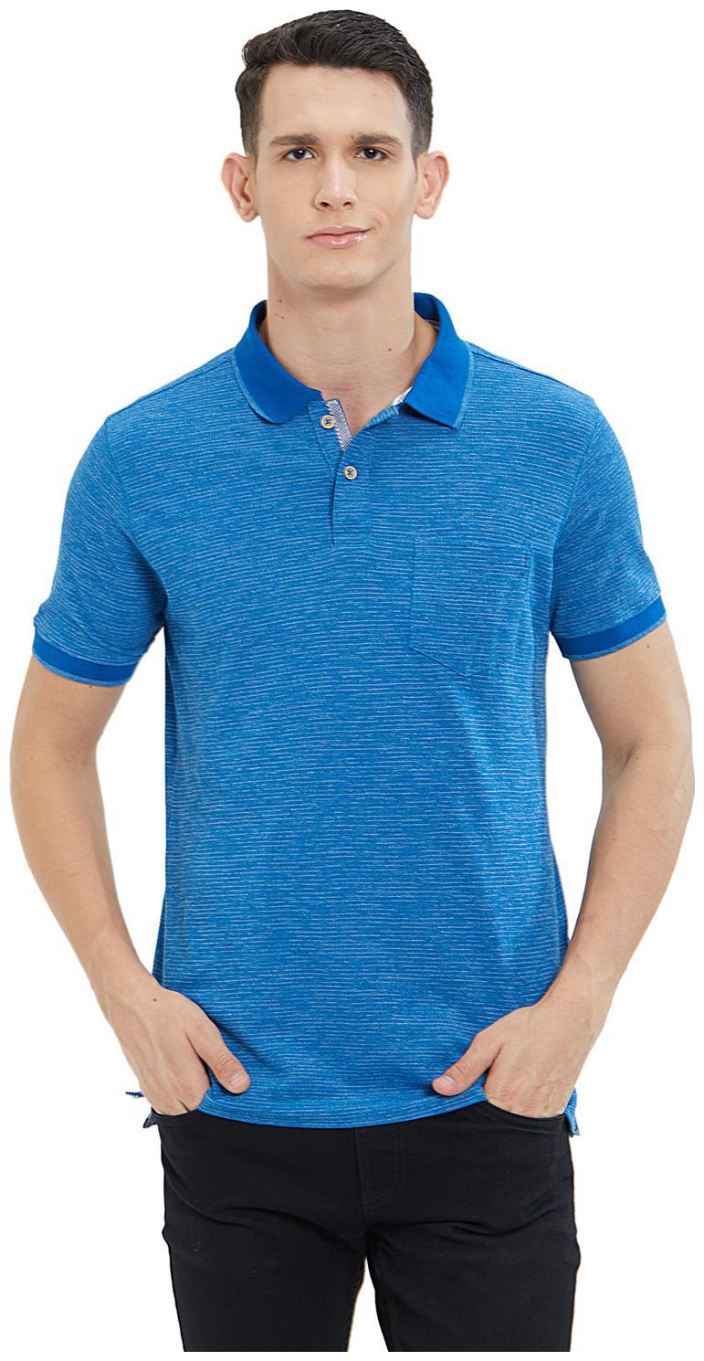 

Nexgen Club Men Blue Slim fit Cotton Polo collar T-Shirt - Pack Of 1