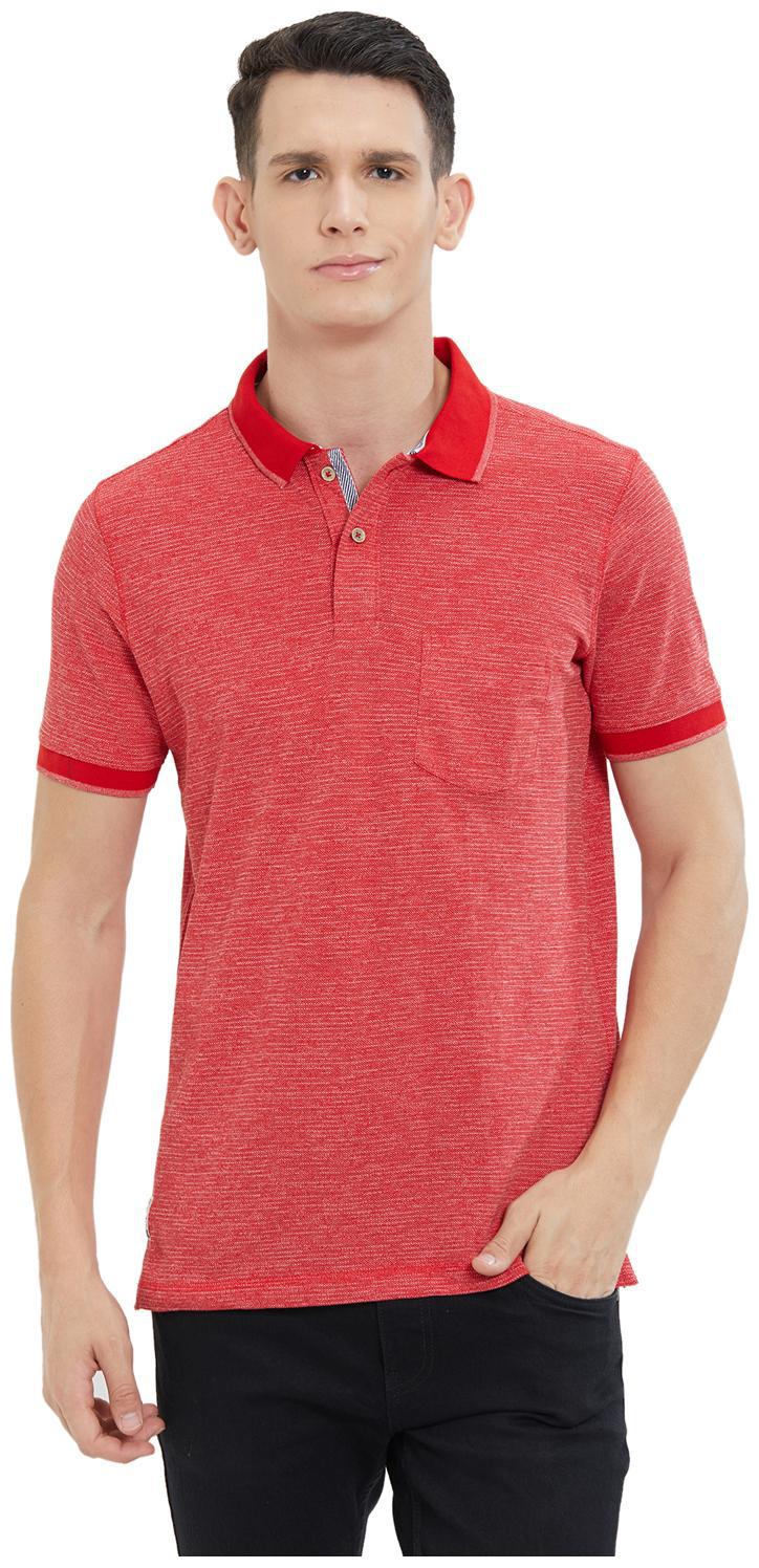 

Nexgen Club Men Red Slim fit Cotton Polo collar T-Shirt - Pack Of 1
