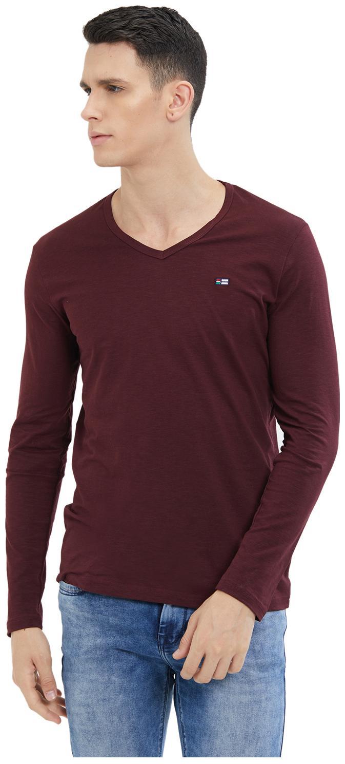 

Nexgen Club Men Maroon Slim fit Cotton V neck T-Shirt - Pack Of 1