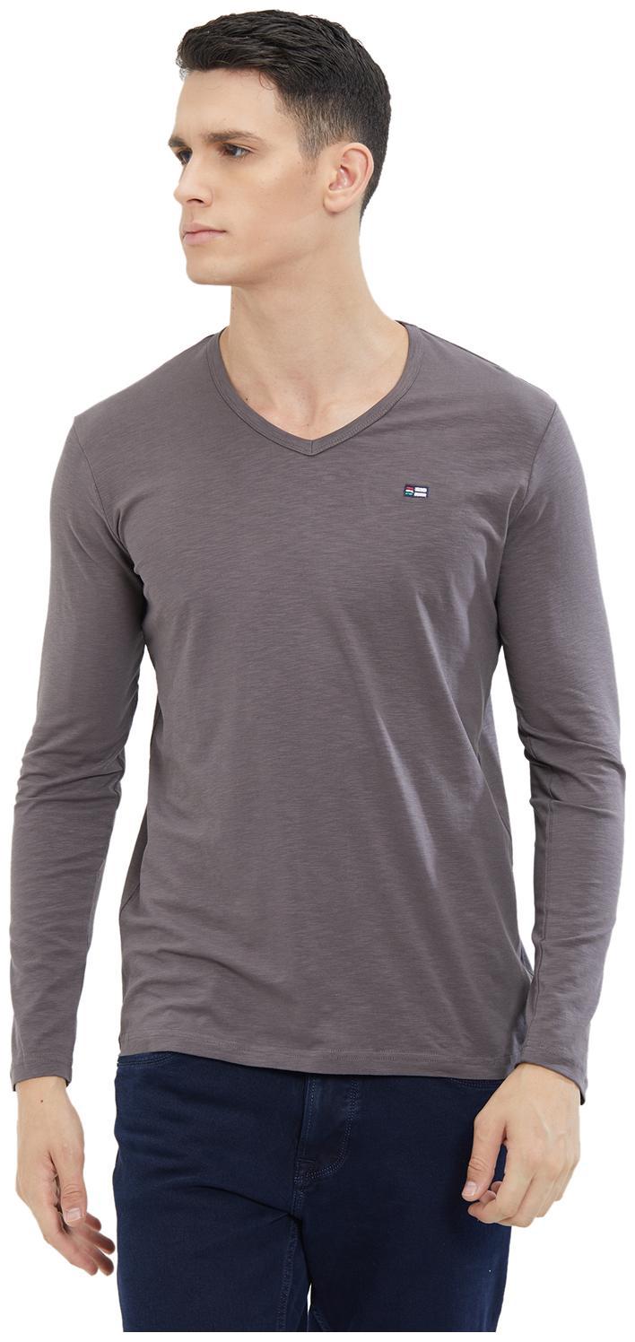 

Nexgen Club Men Grey Slim fit Cotton V neck T-Shirt - Pack Of 1