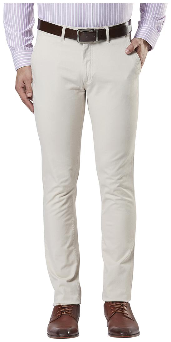 

Nextlook Men Solid Regular Fit Formal Trouser - Cream