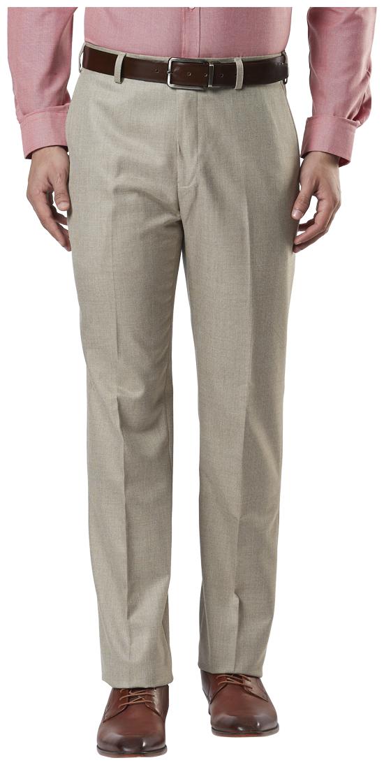 

Nextlook Men Textured Regular Fit Formal Trouser - Beige