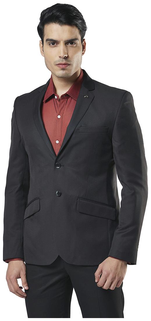 

Nextlook Men Black Solid Slim fit Single Breasted Blazer
