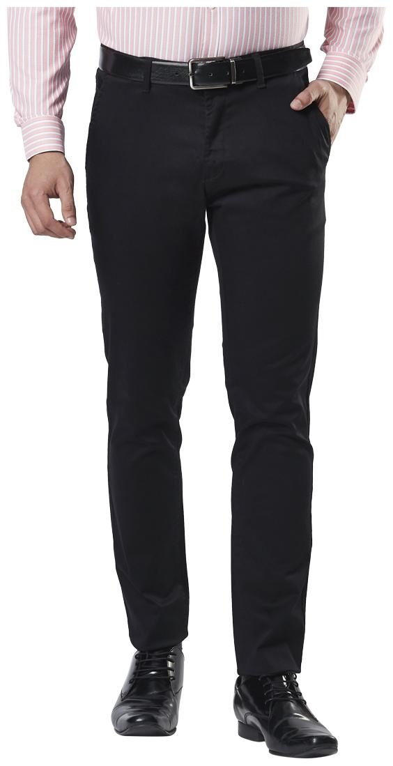 

Nextlook Men Solid Regular Fit Formal Trouser - Black