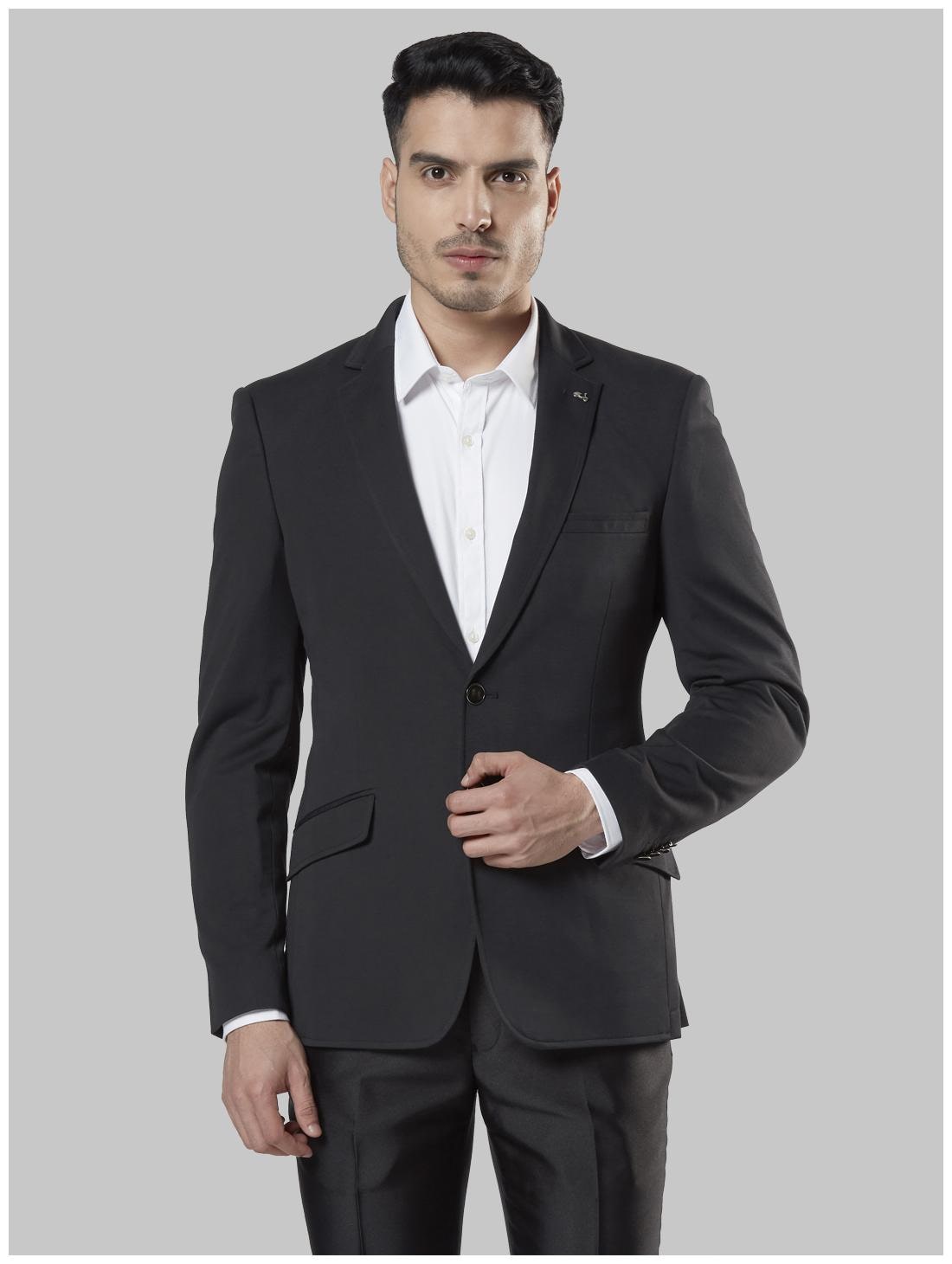 

Nextlook Men Black Solid Slim fit Single Breasted Blazer