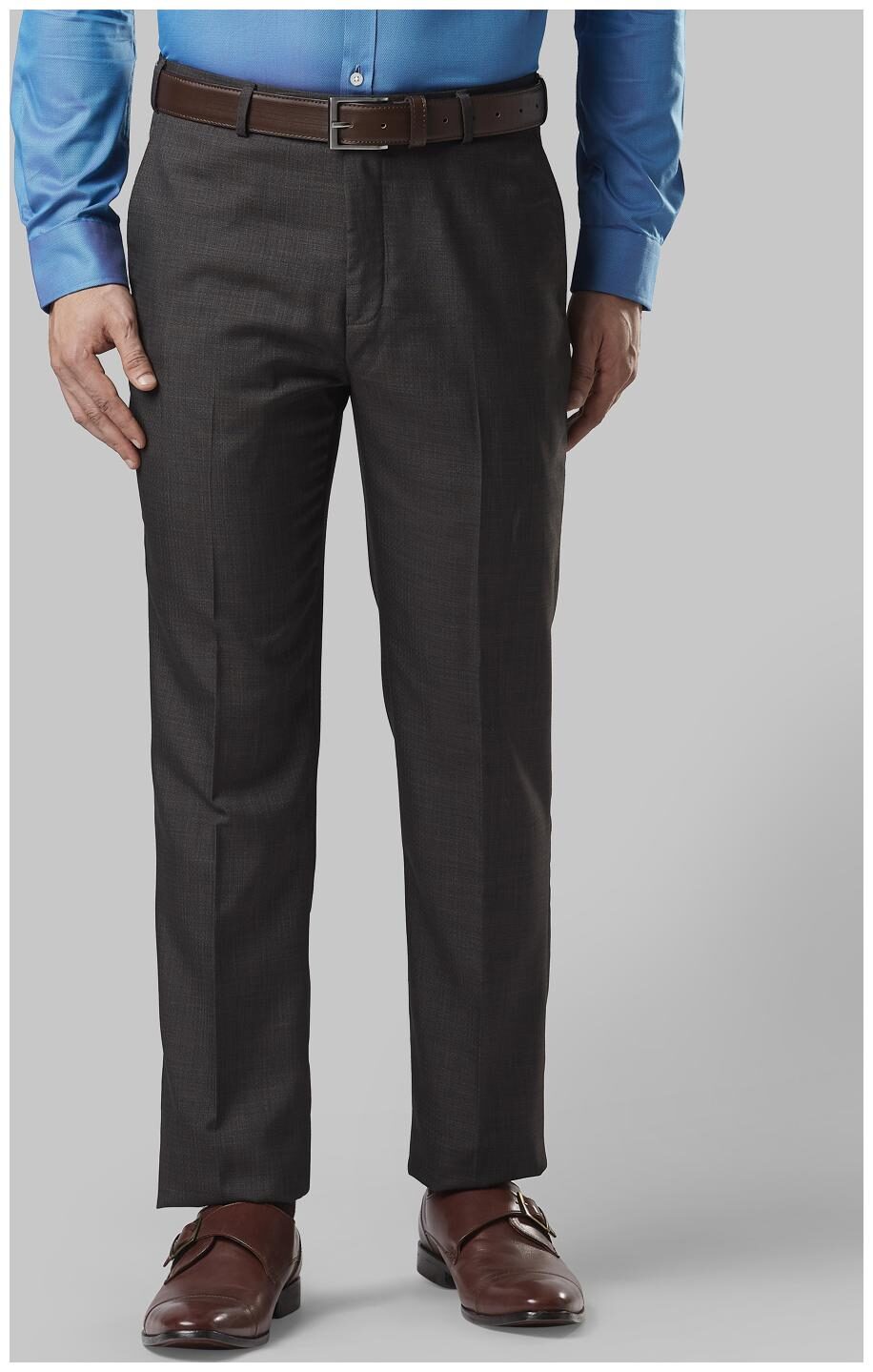 

Nextlook Men Solid Regular Fit Formal Trouser - Grey