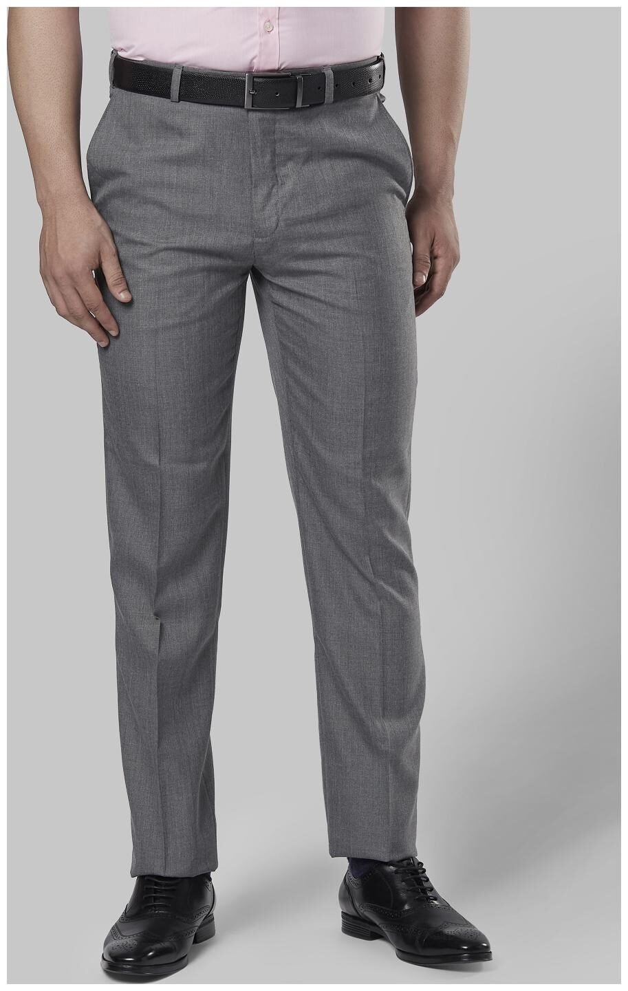 

Nextlook Men Solid Regular Fit Formal Trouser - Grey