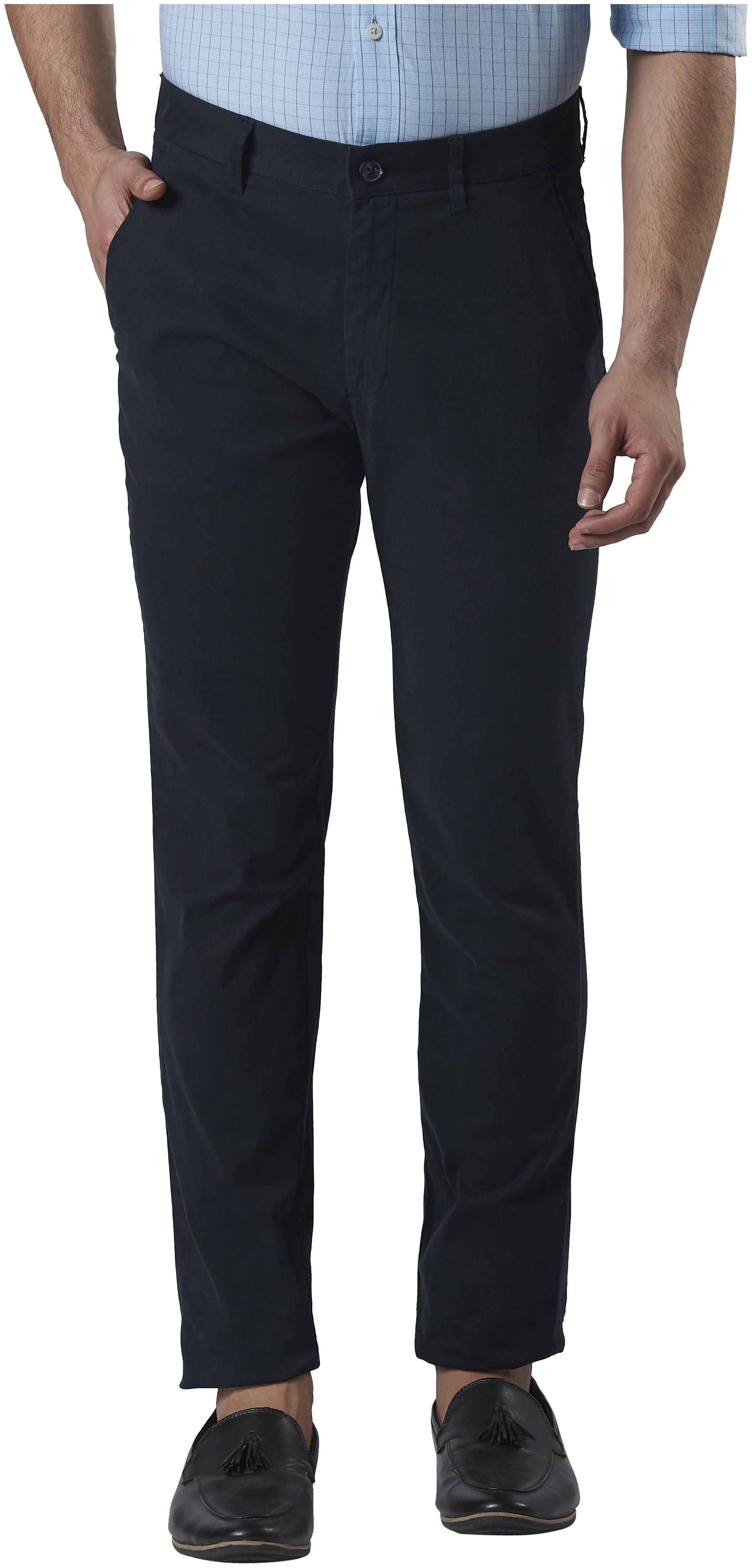

Nextlook Men Solid Regular Fit Formal Trouser - Blue